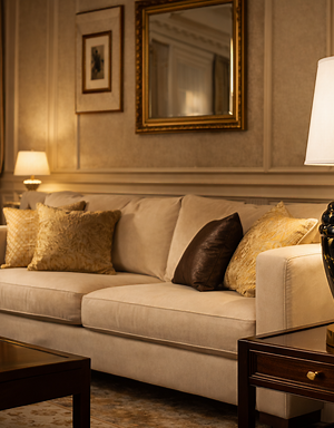 Noir Majesty Duo – Black & Gold Designer Lamps
